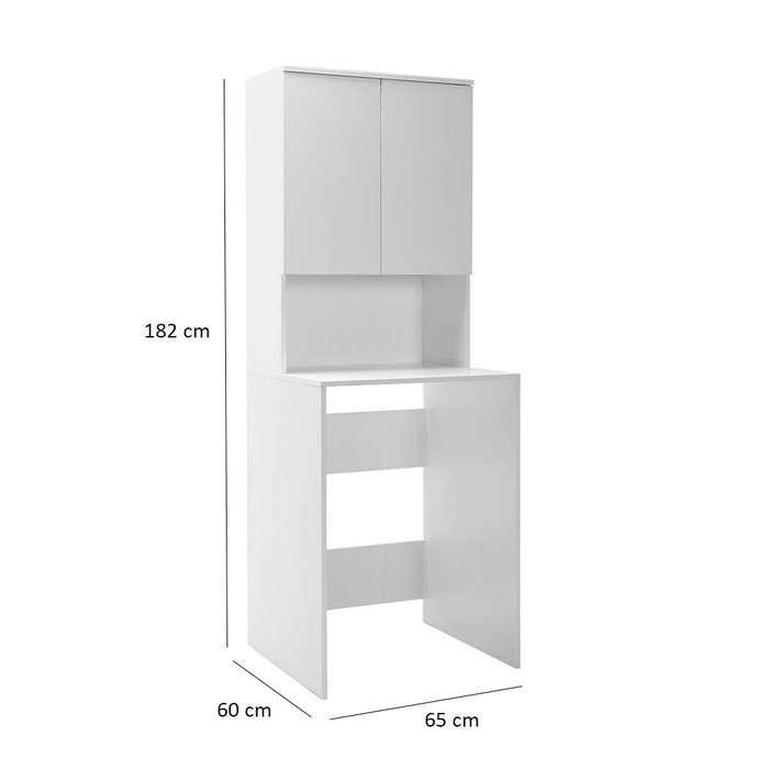 Hanah Home Armario para lavadora Adr-482-Bb-1 Blanco 65x182x60 cm